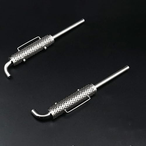 wheelfun LESU Auspuffrohr Schornstein mit Handlauf Metall 1 Paar Für 1/14 RC DIY Tamiyay Auto LKW Modell