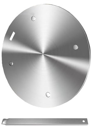 Grourarty Grouarty Hitzeverteilerplatte, 16,3 cm, Edelstahl, Kochen, Induktion, Adapter, Simmerplatte für Elektro-Gas, Glas-Kochfeld, Induktionskochfeld, Konverterplatte mit Griff