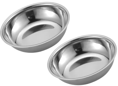Milisten Pack Stainless Steel Seasoning Bowls Deep Dipping Sauce Dishes for Boys and Girls Adults Food Sauce Dishes for Home Restaurant Use