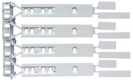 Rail coulissant de tiroir de réfrigérateur for porte de réfrigérateur intégrée, support de montage en plastique, Kit de Rail d'étagère coulissante caché (Color : 4 groups)