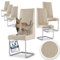 INNERSPACE Stuhlhussen 6er Set in Beige | Blickdichte, Wasserabweisende, Elastische Stuhlbezüge für Kinder & Haustiere | Stuhl Überzüge für Schwingstühle/Freischwinger – Jetzt Set wählen!