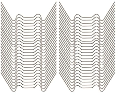 50 Pcs Pince À Verre pour Serre, Agrafes Fenêtre de Serre Chaude d'acier Inoxydable, Clip À Ressort en Fil de Verre W, Convient aux Accessoires de Fixation de Pare-Brise de Serre