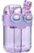 Miawtro Cute Water Bottle with Straw，Portable Plastic Drinking Bottle Double Storage，Large Capacity 780ml，Aesthetic Water Bottle Girls Boys with Stickers for School Travel Sports Outdoor (Purple)