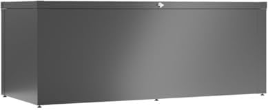 ILESTO Allroundbox aus Stahl | Gartenbox L in Anthrazit| Stauraumlösung | 179x76,5x68,2cm| Regenwasserdicht | Abschließbar