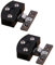 2 Pieces Zinc Alloy Hinge, Glass Door Pivot Hinge Kit, Cabinet Display Cabinet Wine Cabinet Clip Door Hinge Replacement Parts for 5-8mm Thick Glass, Black
