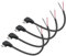 Lot de 4 câbles courts Micro USB mâles 2 broches 30 cm, micro USB vers 2 broches Open End Pigtail Câble d'alimentation simple à souder 5 V/3 A (Micro USB mâle à angle droit – 4 pièces)