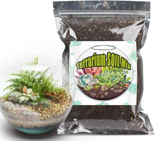 GOTVUGE Mezcla de tierra para macetas de terrario, 2 L, hecha a medida para terrarios, perfecta para jardines en miniatura vibrantes