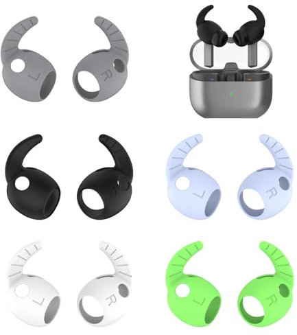 5 Pairs Replaceable Ear Hooks Covers Suitable for SAMSUNG Galaxy Buds 3 Pro,Bluetooth Headset Earbuds Silicone Anti-slip Anti Scratches Buds,Ear Covers Holder Earbuds Accessories