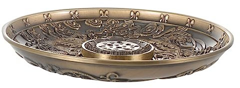 Cabilock Plateau Décoratif Dragon-phénix Plateau De Style Zen Assiette Aromatique pour Bureau Et Chambre