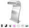 LONGRUNNEW Wasserfall Überlauf Edelstahl Pool Brunnen gebogen mit Zubehör, Teich Wasserfälle S-förmig Outdoor Wasser Überlauf Brunnen Kit für Garten Terrasse Schwimmbad Dekoration-52cm Höhe