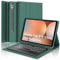 Funda Teclado para Samsung Galaxy Tab S10 Ultra 14.6, Teclado para Samsung Tab S10 Ultra/S9 Ultra con Touchpad, España Ñ Bluetooth Retroiluminado Teclado Galaxy Tab S9/S10 Ultra 14.6, Verde Oscuro