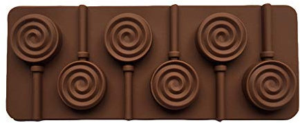 ROYJJ Moule à sucettes rondes en silicone 3D à 6 cavités