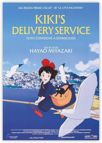 Close Up Kikis kleiner Lieferservice Poster | Italienisches Kinoposter – Kiki's Delivery Service | Studio Ghibli | 70 x 100 cm