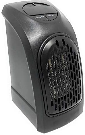 RevolutionLine - Calefactor portátil de bajo consumo 400W | Regulación de temperatura y temporizador programable | Pantalla LED | Baños, oficinas y campers | Enchufe integrado y termostato ajustable