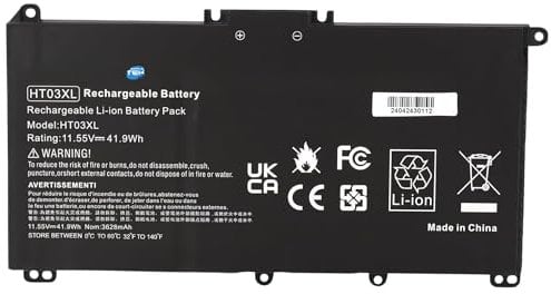 SIMPLETEK - Laptop Battery HT03XL | Compatible with HP HSTNN-1B8 HSTNN-DB8 HSTNN-DB9 HSTNN-LB HSTNN-UB7 L11119 L11421 TPN-CTPN-I TPN-Q