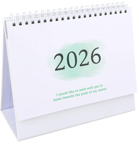 Tischkalender, Tischkalender 2025 2026,von Juli 2025 Bis Dezember 2026, 18-Monats-Kalender 2025 2026,Geeignet für Studenten, Lehrer, Schreibtischtäter,Grün 19 x 16 x 8 cm