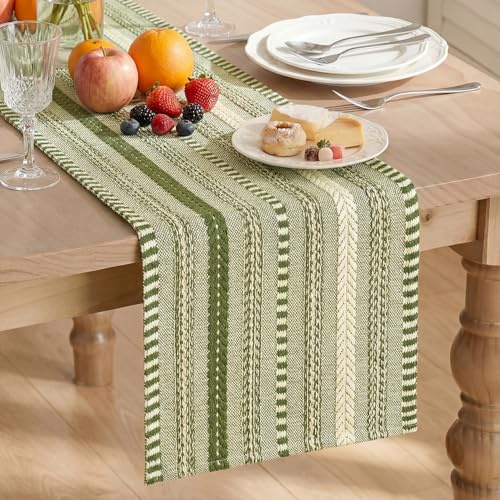 Artoid Mode Runner da tavola in macramè verde oliva, 30 x 183 cm, decorazione per la cucina, per il compleanno, per la casa, le vacanze, le feste