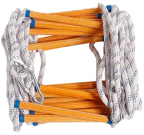 10ft Seilleiter mit Karabiner, Nylon-Feuerleiter, rutschfeste, robuste Notfallleiter für Klettertraining, Rettung