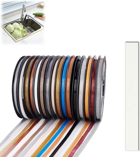 2026 New Ceramic Tile Gap Tape, Self Adhesive Caulk Strip, Self-Adhesive Gap Beautifying Tape for Bathtub Kitchen Sink Toilet Wall Edge Protect (White,19.68ft/6m)