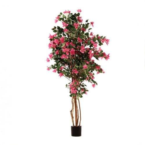 NATURING MONDE - Planta Artificial | Árbol Buganvilla Artificial 180 cm Tronco Natural | Ideal para Salón, Oficina y Recibidor
