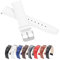 MARCHEL Lederarmband 18 mm Extra Lang WB70 Weiß Uhrenarmband Genarbt Armbanduhren
