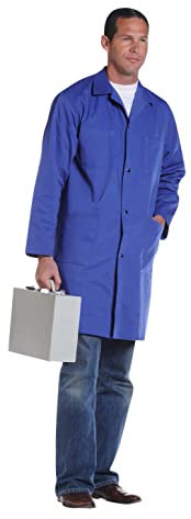 HYDROPLANETE KODAMA - Blouse bleu de Travail - Haute Qualité (4 poches + boutons pressions) pour Professionels, Artisan, Atelier ou Bricolage