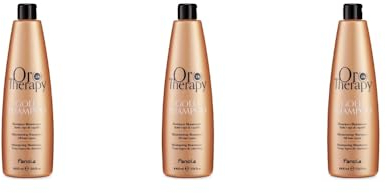 3 x Highlighter-Shampoo mit Arganöl aus reinem Gold - Fanola Oro Therapy - 1000 ml