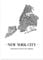 JUNIWORDS Stadtposter, New York City, Wähle eine Größe, 30 x 40 cm, Poster, Schrift A, Weiß