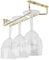 We Can Source It Ltd - Brass Wine Glass Hanger - Glassware Storage Holder Bar Rail Rack 10