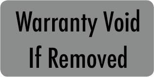Warranty Void/Manipulations Sicher/Manipulationssicher/Sicherheits Siegel/Antriebsknochen / 10 x 20mm Rechteck Form Aufkleber/Etikett - Warranty Void ob Entfernt, Pack - 100