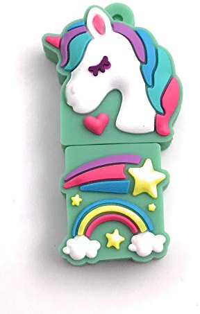 Onwomania Einhorn Fabelwesen Monoceros weiß USB Stick USB Flash Drive 32GB USB 3.0