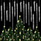 24 Stück klare Glas-Eiszapfen Weihnachtsbaum-Ornamente 4 Größen 6,1–18,3 cm gedrehte Eiszapfen Tropfen-Ornamente Weihnachten Anhänger hängende Dekorationen für Hochzeit Urlaub