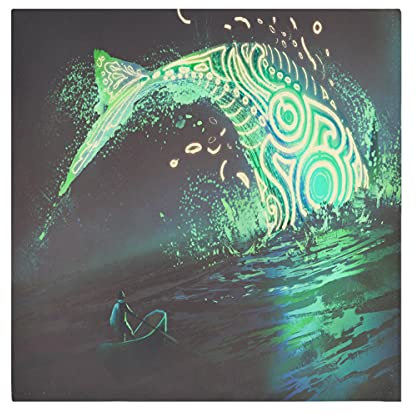 HaJie Servietten Ocean Animal Tropical Fish Tail Dinner Serviette Papier Satin Polyester Tuch wiederverwendbar Servietten für Tisch Kinder 50,8 x 50,8 cm, 4 Stück