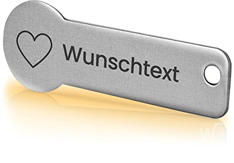 Einkaufswagenlöser ® Schlüsselanhänger Personalisiert inkl. Schlüsselfundservice Einkaufswagen/Schlüsselanhänger Herz