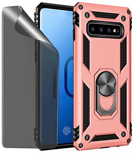 CLYDITE Hülle für Samsung Galaxy S10 4G Hülle Rosé Gold handyHülle mit Anti-Spähen Privatsphäre Schützen Folie Blickschutzfolie