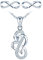 CPSLOVE Einzigartige Schlangen Halskette und Ohrringe für Damen Mädchen, 925 Silber Schmuck-Sets, Schlangen-Herz Ketten Anhänger, Unendlichkeitssymbol-Schlangen Ohrringe, Eingelegter Zirkon