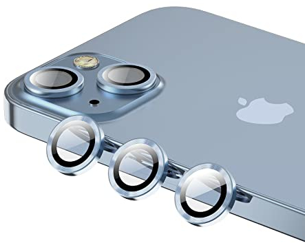 Phoneaura [[6 Stück Kameraschutz für iPhone 14 und iPhone 15 Kameraglas, 15 Linsenschutz Objektivglas mit Schutzfolie 15 Plus camera glass 14 Plus