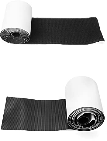 QWORK® Bande Crochet et Boucle Adhésif - 11cm x 2M - Bande Scratch Adhésive en Nylon pour Coussins de Canapé, Tapis, Pédales de Guitare, Gestion des Câbles