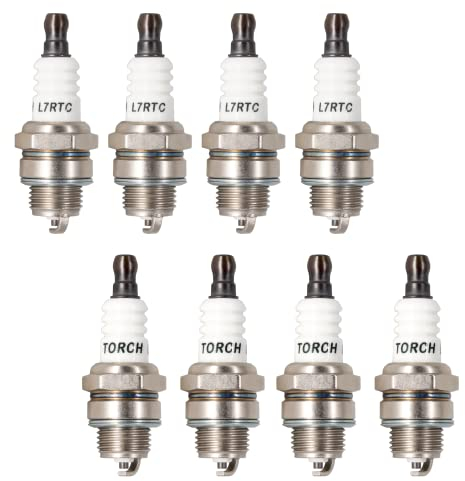 TORCH 8pcs L7RTC Zündkerze Ersetzen für NGK 6703/4626/ BPMR7A BPM7A BPMR6A, für Champion 859/RCJ7Y 863/RCJ8Y 852/RCJ6Y 853/CJ7Y 848/CJ8Y 858/CJ6Y, für WSR5F 7547/WSR6F, für stk 6043 W22MPR-U, OEM