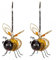 Garden Mile 2 Pack Hanging Solar Powered Bee Light Warm White Bug Lighting Black & Yellow Bumble Bee Novelty Outdoor Garden Lights Solar Power Hanging Light Lantern Indoor Outdoor Decorative Fun Light