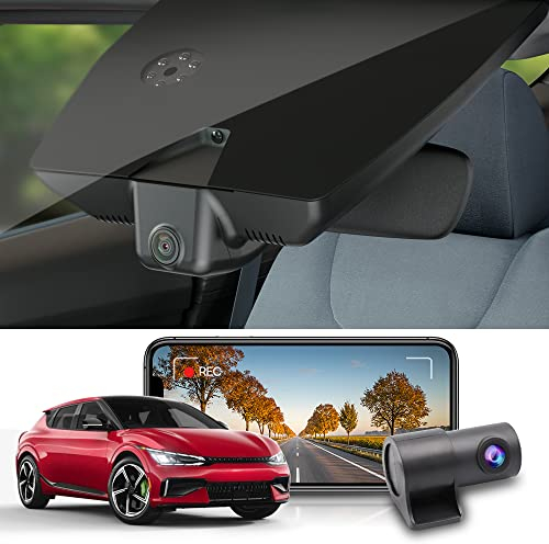 Fitcamx Dashcam Auto Vorne und Hinten Kompatibel mit Kia EV6 GT GT-Line Light Wind 2022 2023 2024 2025, OEM Dashcam 4K 2160P+1080P UHD Video WiFi, G-Sensor, Loop-Aufnahm, Nachtsicht, Plug&Play, 128GB