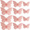 ALLY-MAGIC 3D Butterfly Cupcake Toppers 12 Pcs Butterfly Cake Decorations Mixed Size Hollow Butterfly Cake Toppers for Birthday Wedding Party Wall Decoration Y4-FZHDZS ((P-Rose Gold)