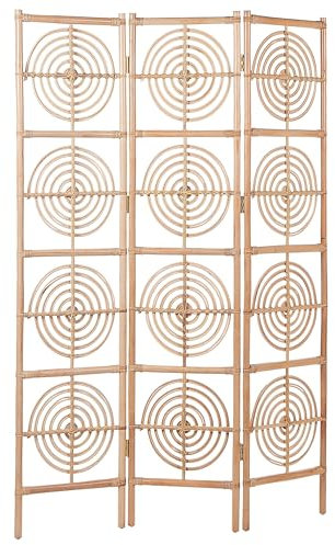 Raumteiler aus Rattan natürlich/beige 117 x 180 cm 3-teilig Paravent Altamura