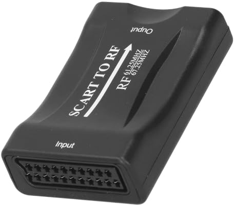 SCART zu RF Videoadapter, 67.25 MHz 61.25 MHz TV Box Ausgangskonverter PAL kompatibel Signal Konverter für Konsolen DVD Player