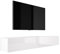Mueble de TV Colgante (2 x 100 cm, Altura: 34 cm, Profundidad: 32 cm), Color Blanco Mate/Blanco Brillante