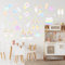 GRAZDesign Wandtattoo Kinderzimmer Kinderküche, Einhorn Folie für Küche Mädchen, Backen Set zarte Farben, Wanddekoration, als Set 57x57cm