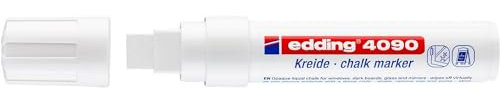 Edding Kreidemarker, flüssig, 4090, Weiß, 4-15 mm, 5 Stück
