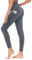 TNNZEET Leggings Damen High Waist mit Taschen Sporthose Blickdicht Sportleggins Lang Weiche Yogahose Elastische Hosen Sport Gym Laufhose(Dunkelgrau,3XL)