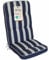 Herlag Hochlehner-Polsterauflage Tilly 123x50x7cm | Stuhlauflage Blockstreifen 7cm | Auflage Hochlehner-Gartenstuhl | Deluxe-Serie extra hoher Komfort | Öko Tex 100 | Blau-Gestreift