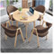 Runder Esstisch Mit 4 Stühlen Set, Esstischgruppe Mit Stühlen, Platzsparendes Essgruppen Für Ihr Esszimmer Küche, Freizeit Couchtisch Sitzgruppe Set, Für Zuhause Büro Wohnzimmer Meeting Raum ( Size :